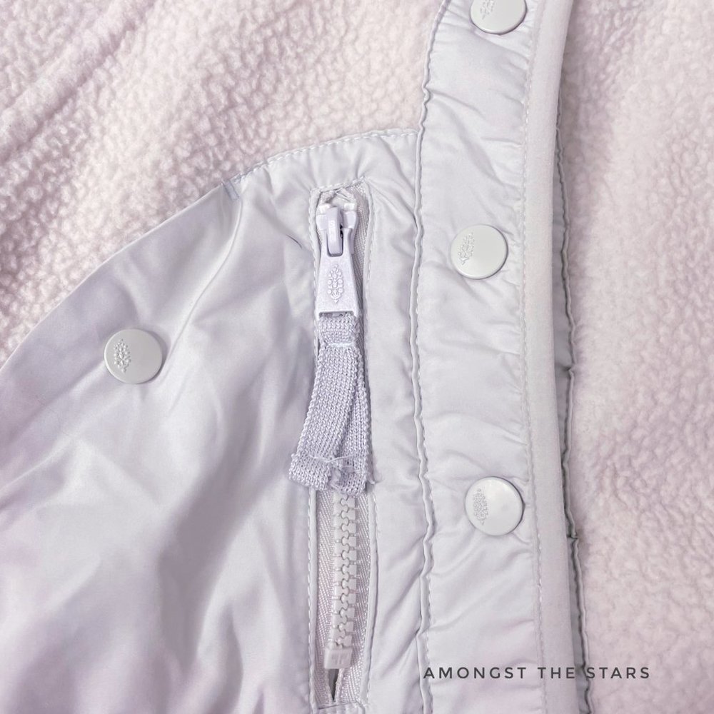 Free People Movement Hit The Slopes Salt Water Blue Grey Fleece Jacket - Picture 10 of 12